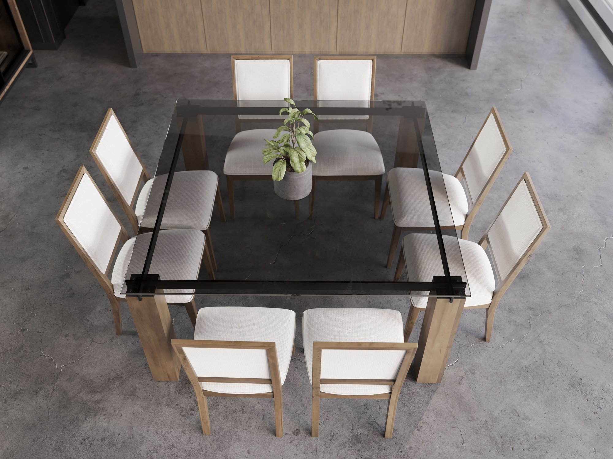 Square Glass Table - Legs LE - Image 5